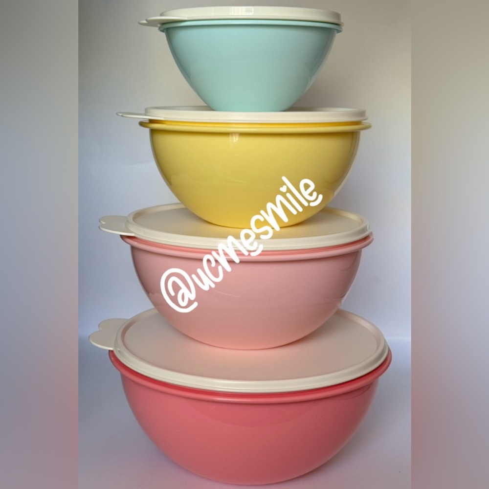 Tupperware Pastel Colors Wonderlier (4) Bowl Set